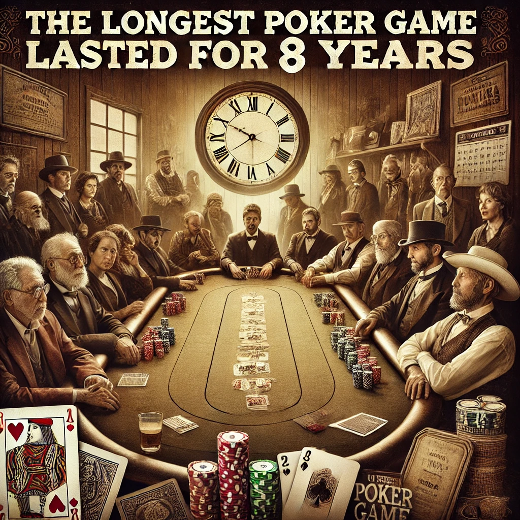 The longest poker game lasted for 8 years