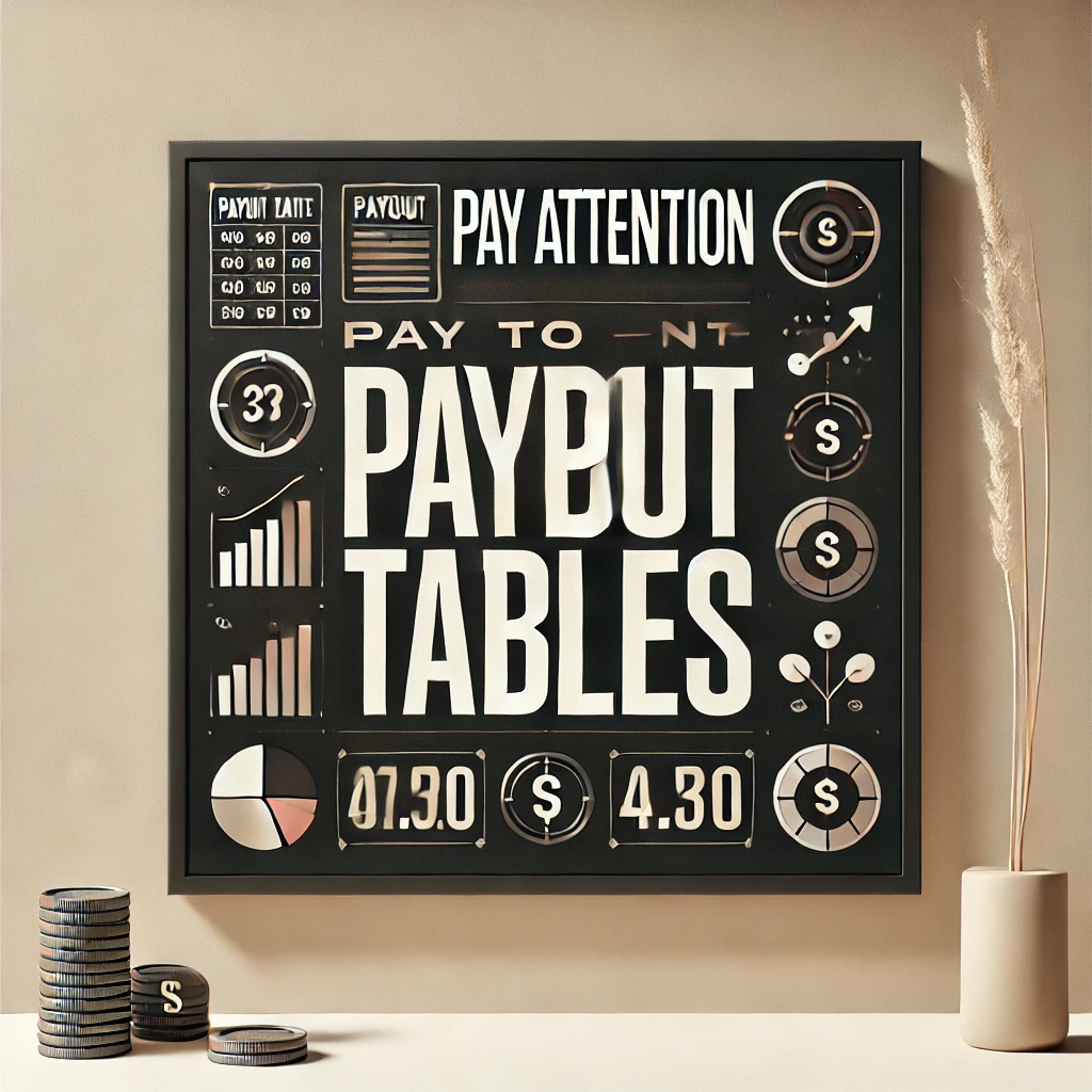 Pay attention to payout tables