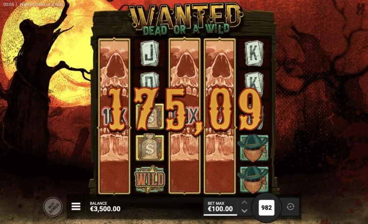 Wanted Dead or a Wild slot screenshot 4