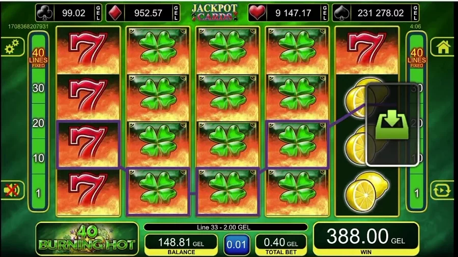 40 Burning Hot slot screenshot 5