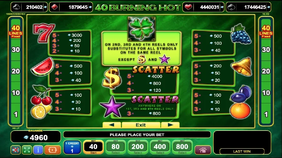 40 Burning Hot game review