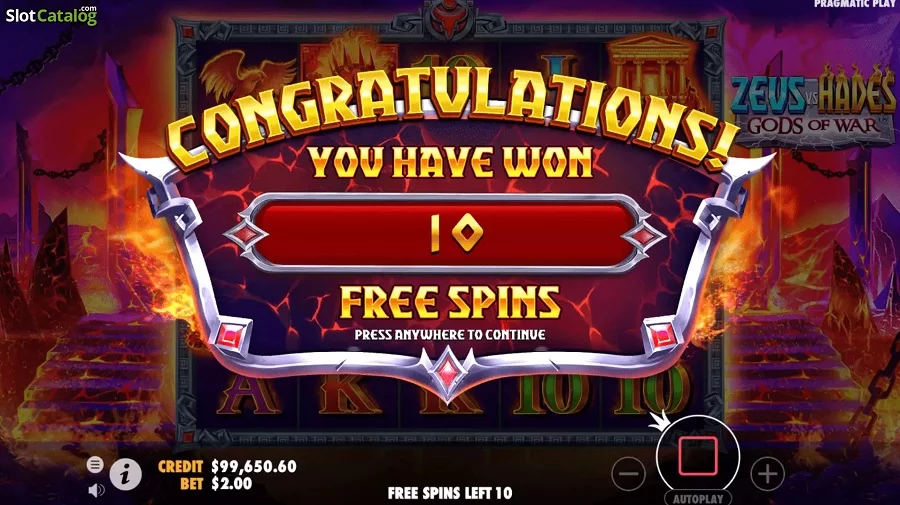 Zeus vs Hades slot screenshot 3