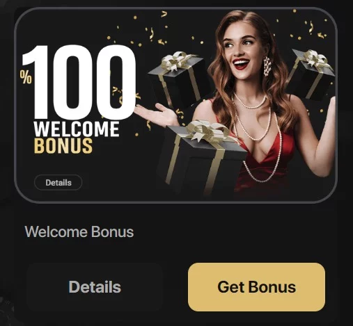 Screenshot of Hogewin.com website. Welcome bonus