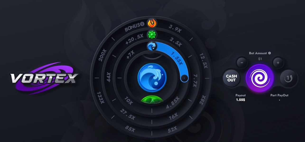 Vortex screenshot. Vortex Game Review by Hugewin: How to Win?
