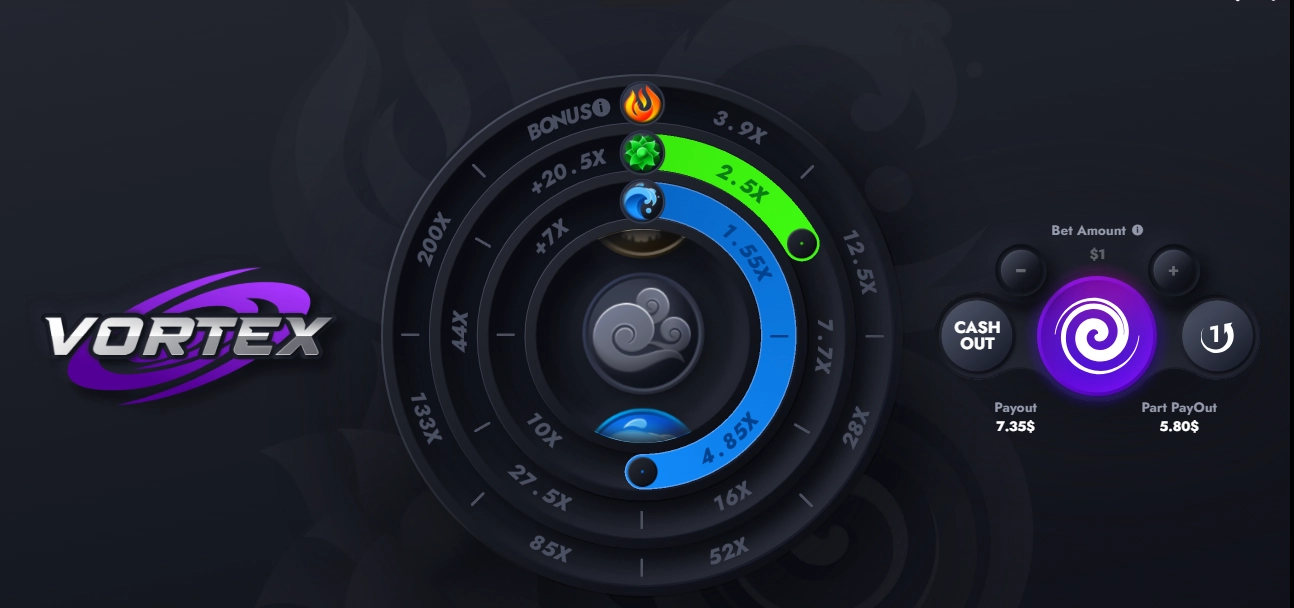 Vortex screenshot. Vortex Game Review by Hugewin: How to Win?