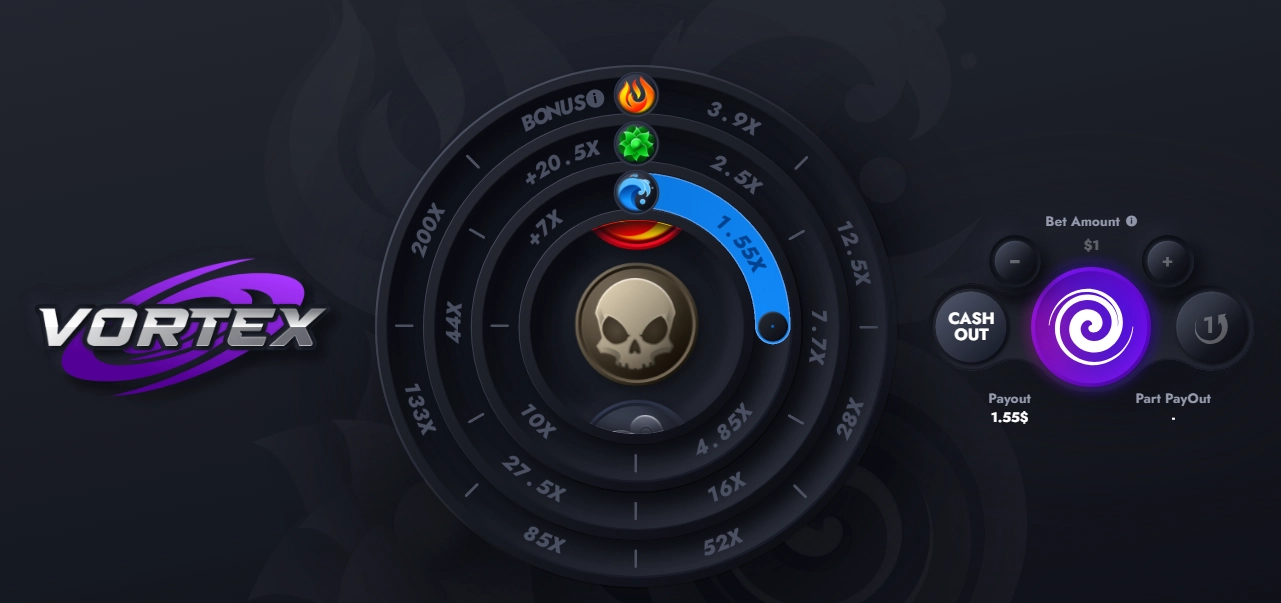 Vortex screenshot. Vortex Game Review by Hugewin: How to Win?