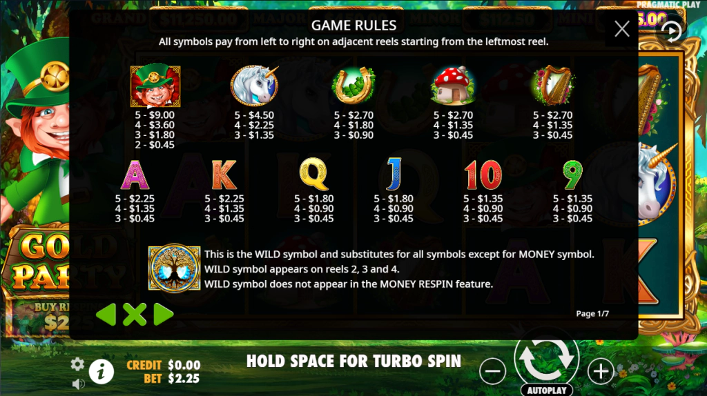 Does Gold Party Have Any Bonuses?